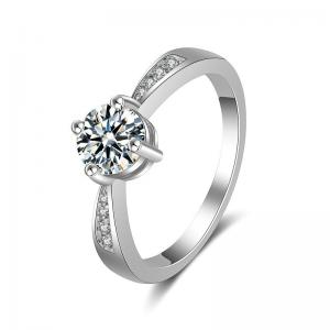 R007 Fashion sterling silver engagement ring with AAA cz