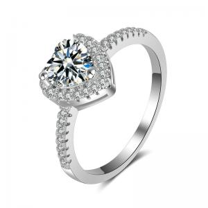 R008 Fashion sterling silver engagement ring with AAA cz