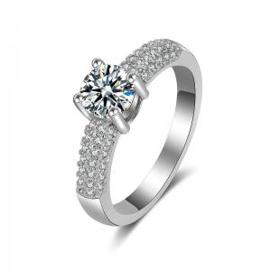 R010 Fashion sterling silver engagement ring with AAA cz