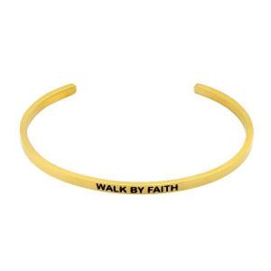 SSFB002  Fashion Stainless Steel Bangle with Words